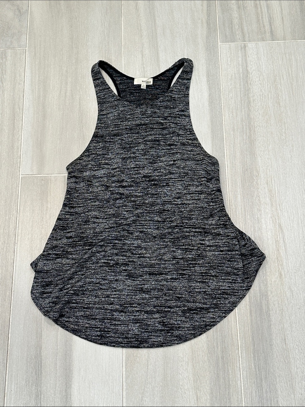 Wilfred Free XS Women's Charcoal Heather Racerback Lightweight Sweater Tank Top